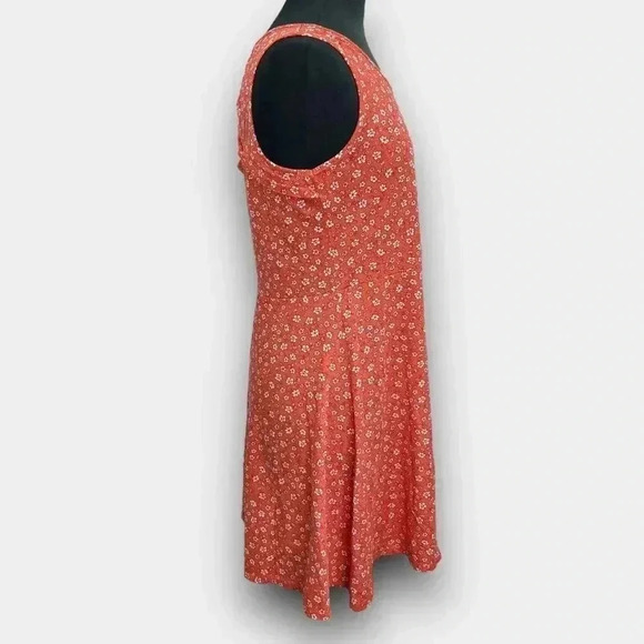 2 DYE 4 ladies floral sleeveless large dress peach white flowers - Picture 3 of 12